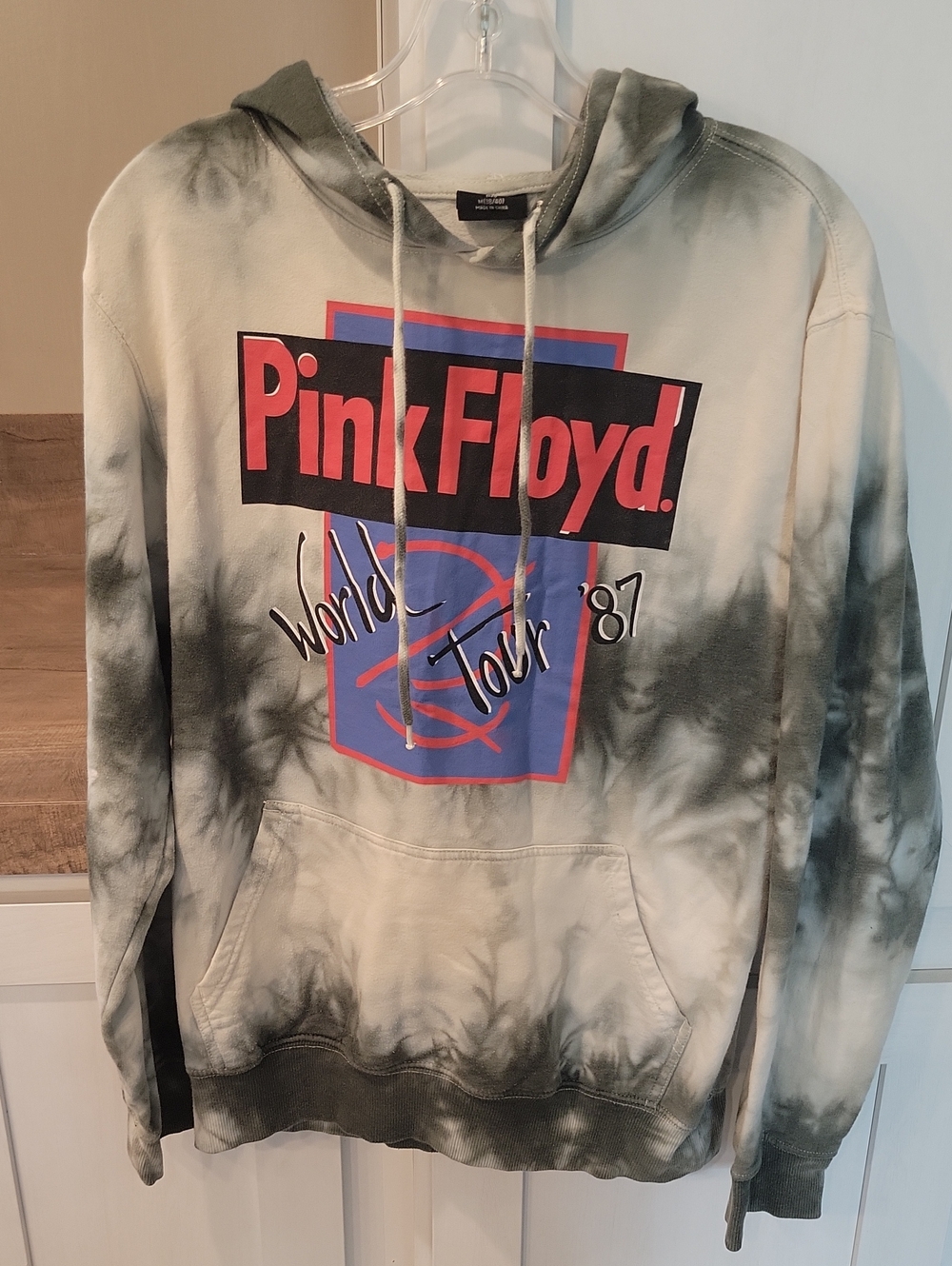 Pink Floyd Black, Cream & Pink Tie-Dye Crewneck Sweater